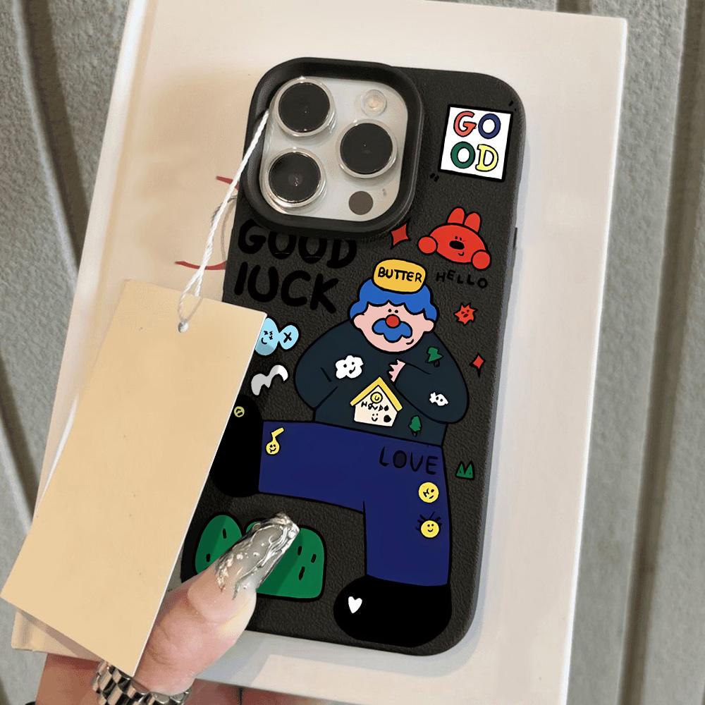 

Чехол для телефона на ощупь для iPhone 11 13 16 Pro Max iPhone XR XS Max 14 15 Pro Max 12 13 Pro Max 16 Plus 13 Pro 14 Pro с рисунком в виде макарон iPhone 11 чёрный