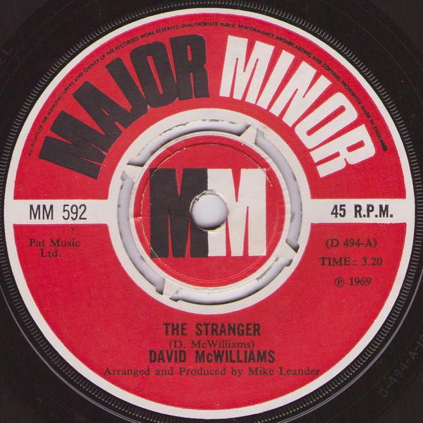 

7inch Record DAVID MCWILLIAMS - The Stranger MM592 Major Minor 1969 UK Rock Used