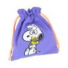 Sunstar Stationery Snoopy Drawstring Bag Embroidered Woodstock Snoopy Violet S2331772 &