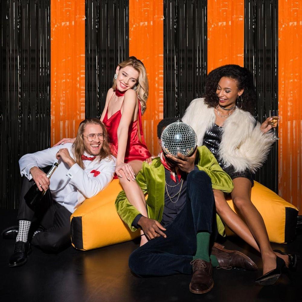 Hanging Halloween Party Backdrop Unbreakable Photo Booth Props Lightweight Streamers Curtains Home