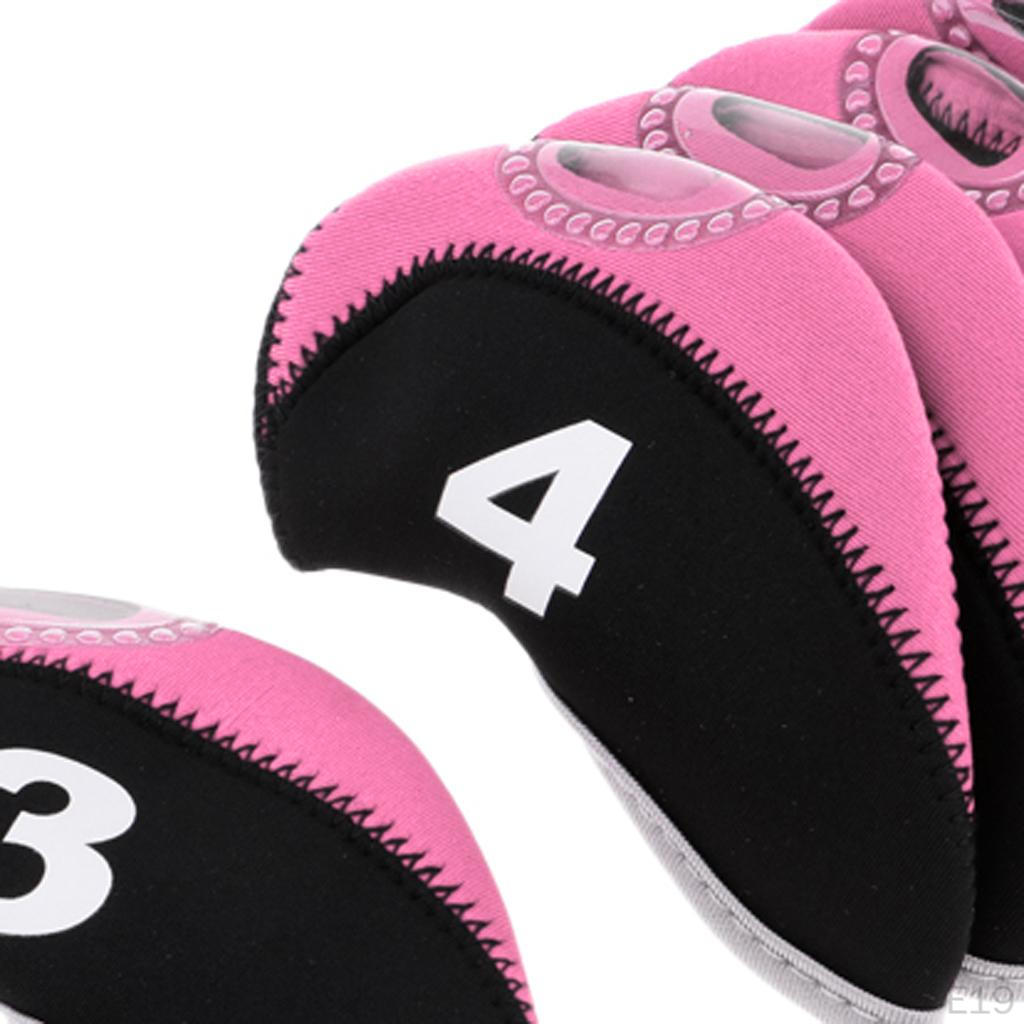 10pcs/pack Golf Club Head Cover Protective Headcover Visible Hole