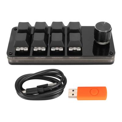 Mini 8 Key Keypad with Knob Customizable Programme Hot Swappable Blue Switch Keyboard Cable