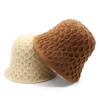 Female Summer Beach Sunshade Sunscreen Hat Knitted Sun Hat Hollow Versatile Face Small Bucket Hat
