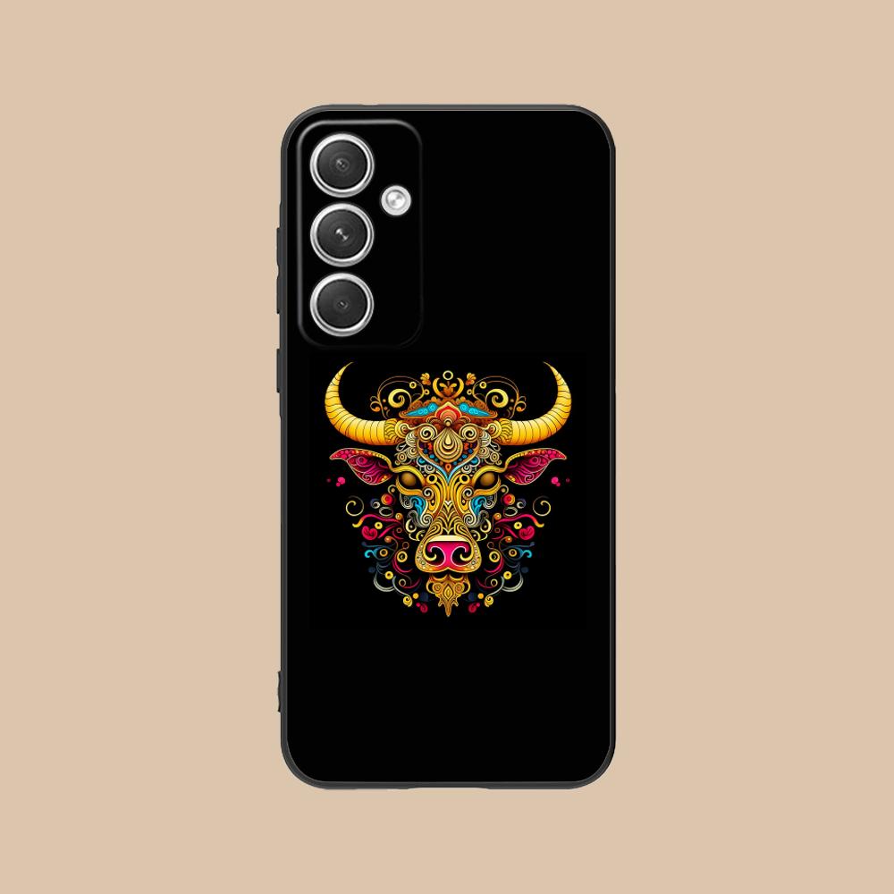Bull Head Phone Case for Samsung Galaxy S26 S25 S24 S23 S22 S21 S20 Note20 Plus FE Ultra Soft TPU Shockproof Cover