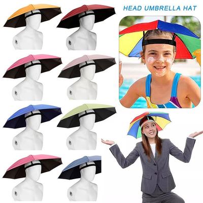 Windproof Head Umbrella Hat Sunshade Head Hats Portable Rain Gear
