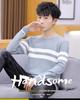 Autumn 2020 Men's Slim Fit Korean Style Round Neck Knitted Pullover Sweater - Fashionable Long Sleeve Base Shirt