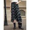 ELLE French Plaid Chiffon A-line Skirt
