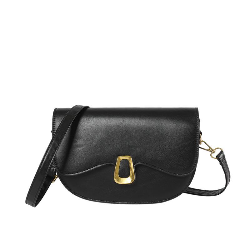 Stylish Winter Women's Saddle Bag Fashionable Crossbody Purse In Black Beige Pink Khaki