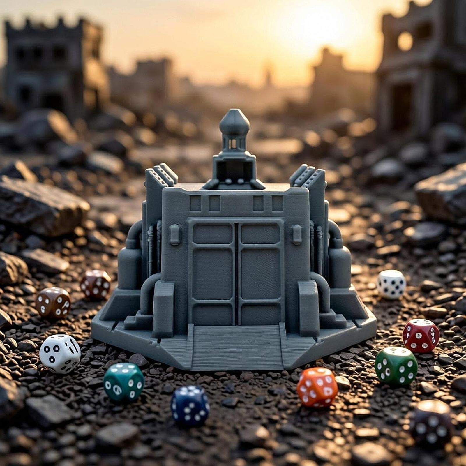 

Unpainted Miniature Building Terrain,Tabletop Gaming Terrain Gift Party Favor Model for