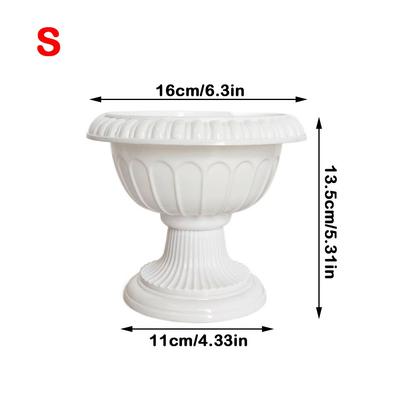Mini Flowerpot Pedestal Style Standing Decorative Vase Plastic Nordic Style Flowerbed for Wedding Party Living Room Decorative