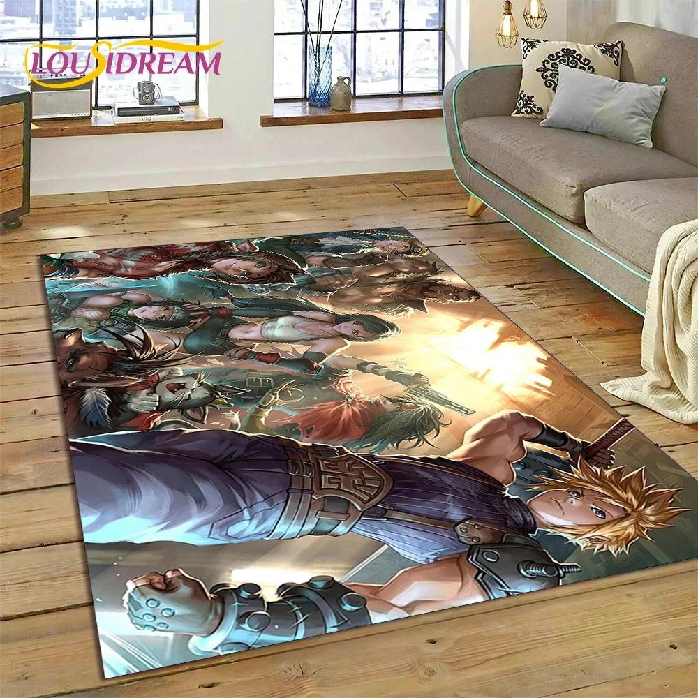 Final Fantasy Series Games Cartoon Carpet Rug for Bedroom Living Room Home Sofa Decoration,Children Game Large Decor Floor Mat