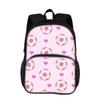 Soccer round front bag backpack, new sports style youth football print best partner for male and female students going to school