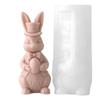 Rabbits Shaped Silicone Mould Heat Resistant Easy Cleaning Detailed Easters Candle Making Supplies