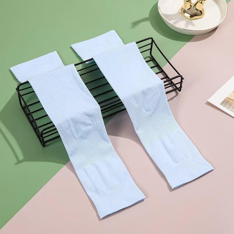Unisex Solid Color UV Protection Arm Sleeves, Ice Silk Cooling Sleeves, Breathable Thin Summer Sun Sleeves for Cycling Running Driving Outdoor