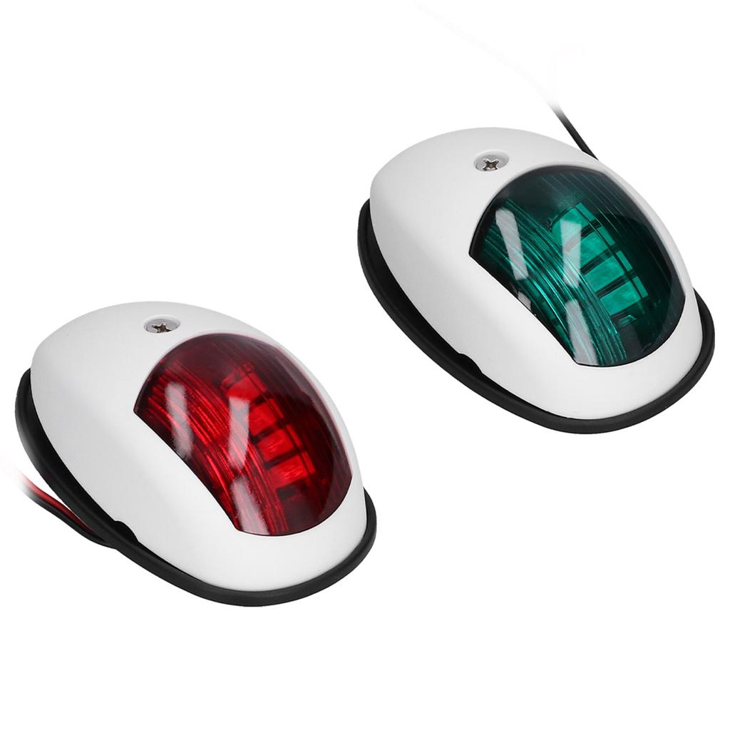2pcs LED Boat Navigation Light RedGreen Signal Lamp IP65 Waterproof ABS for Marines Yachts 10V?30V