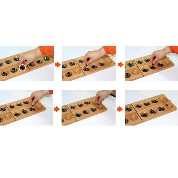 Joen Mancala Holzbrettspiel, zufällige Lieferung