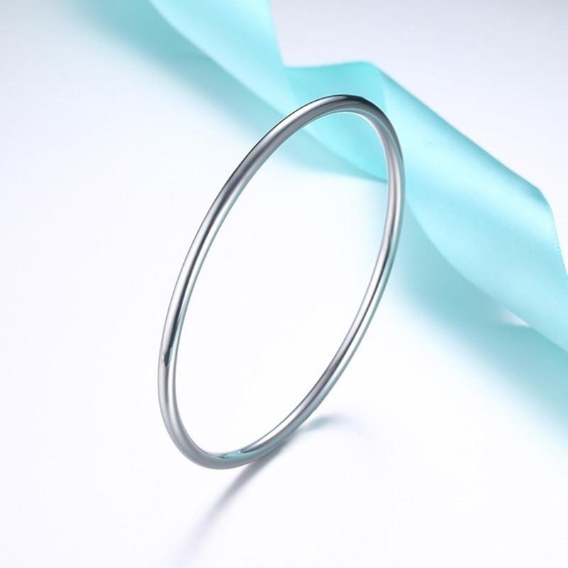 

Vnox Classic Elegant Thin Bangle for Girls Kids Women, Cuff Bracelets Temperament Stainless Steel Child Chic Simple Ornaments Diameter 60mm срібний