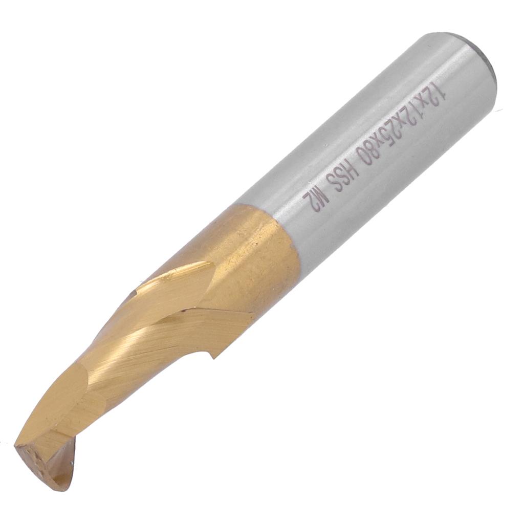 Single Flute Milling Machine Cutter M2 High Speed Steel Metric End Mill Router Bit 12x12x25x80mm