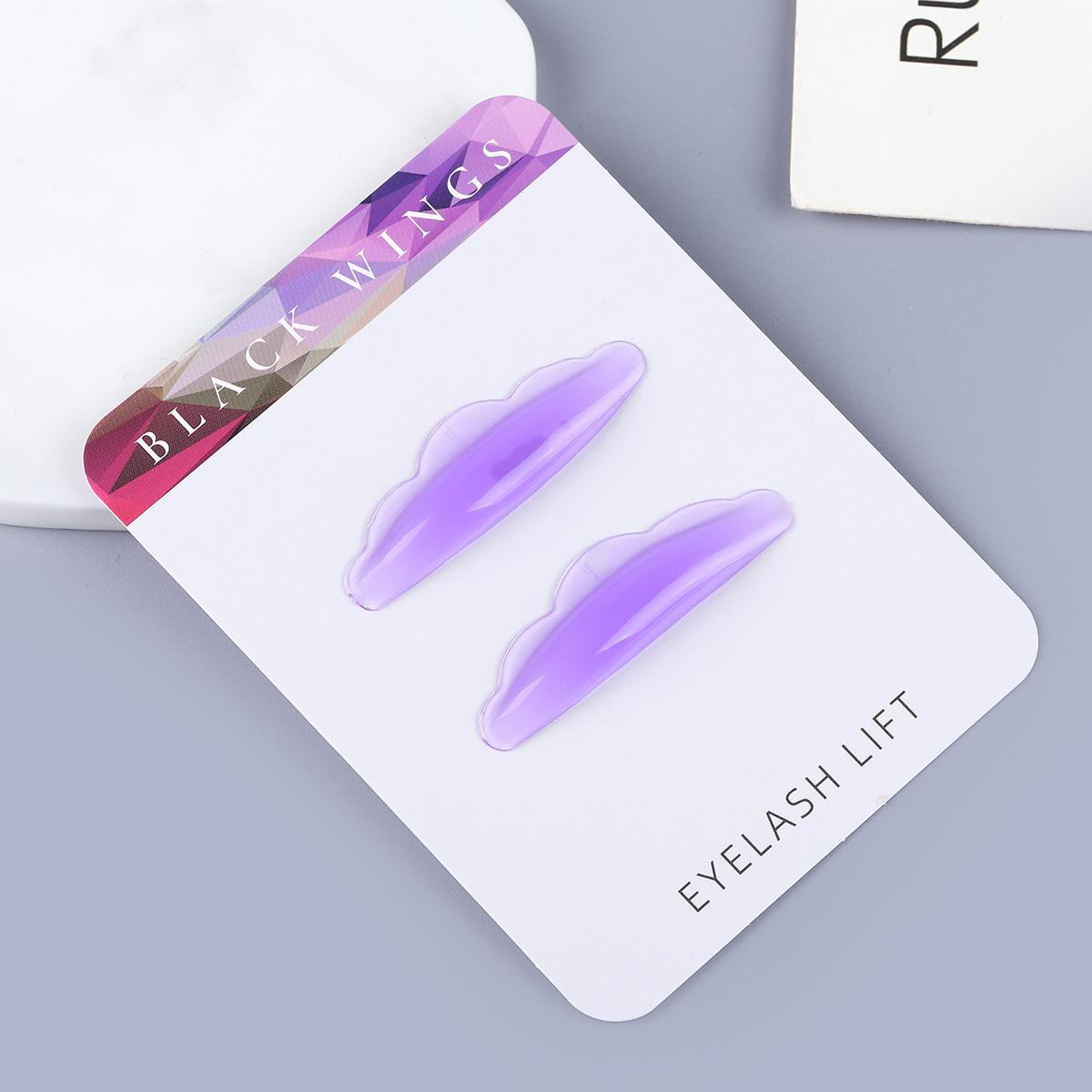 

Blackwings 5 пар силиконовых подушечек для завивки ресниц, подушечки для завивки ресниц, с таблицей размеров, гипоаллергенные многоразовые аксессуары L фиолетовый