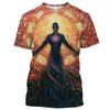 New Men's T-shirt 3D Print Body Art Men's Clothing Tees O Neck Oversized Casual Short Sleeve Shirt Cool Hip Hop Streetwear