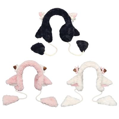 Animal Ear Hairband With Lovely Lamp Design Winter Ear Warmers For Women Girl Teens Outdoor Winter Fashion Accessory