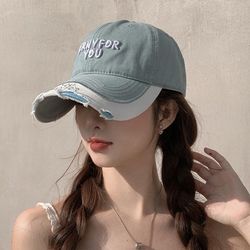 Embroidered Color Block Baseball Cap With Adjustable Fit For Summer Casual Men Women