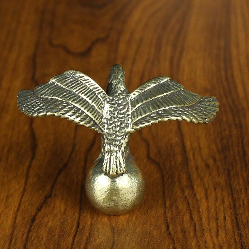 Handmade Brass Eagle Ornaments Accessories Vintage Pure Copper Bird Desk Decor Accessories Animal Home Decoration Mini Figurines