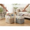 Imitation Linen Clothes Dirty Clothes Basket Foldable Portable Storage Box Multi Functional Storage Basket for Children's Toys Snacks Clothing Books