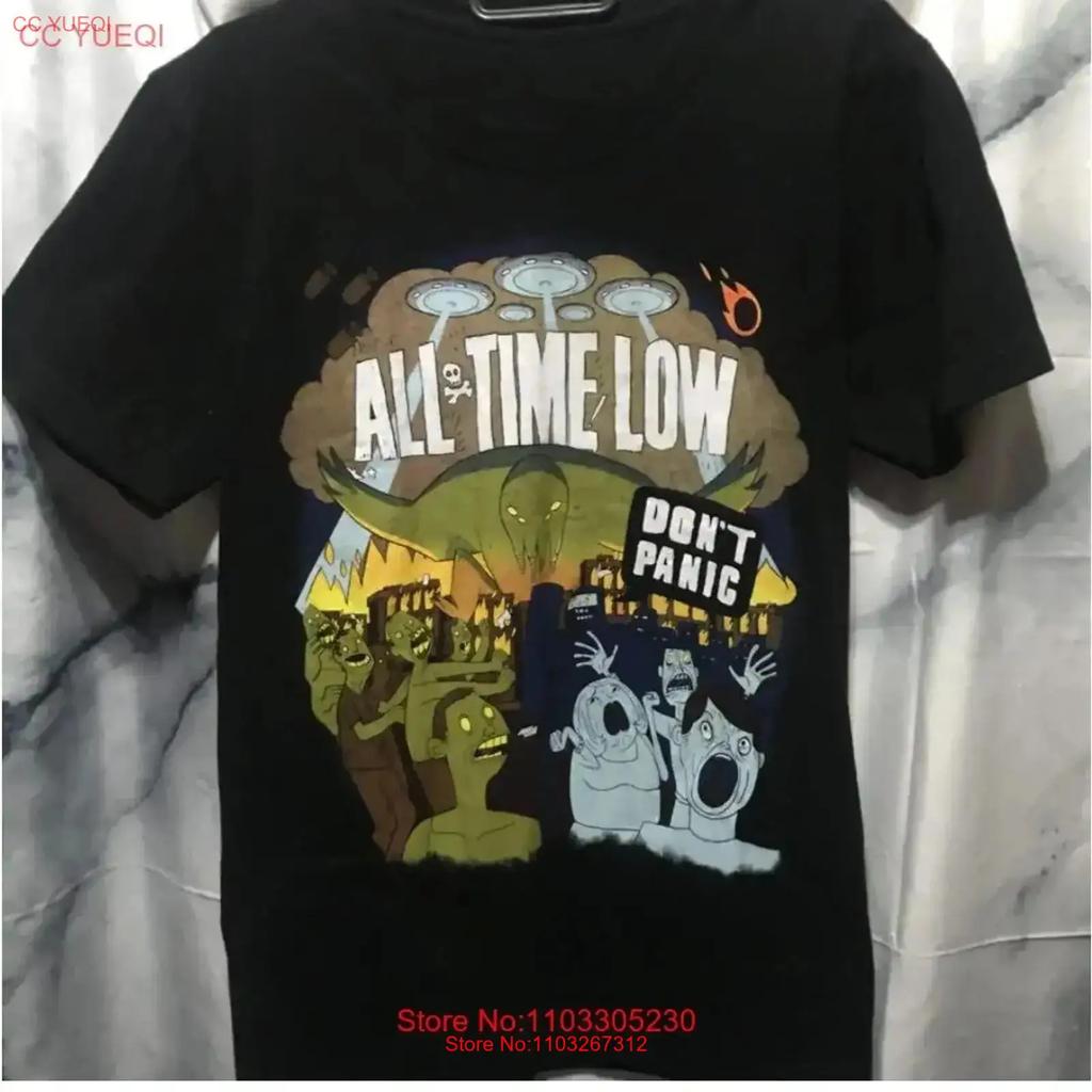 All Time Low Für Freunde Schwarzes T-Shirt Baumwolle Größe Vintage Weich Vielseitig Lässige Mode Bequem Atmungsaktiv Vintage