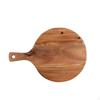 Wooden Serving Board with Handle | Grain, Food, Cutting Handle, for Cheese Round