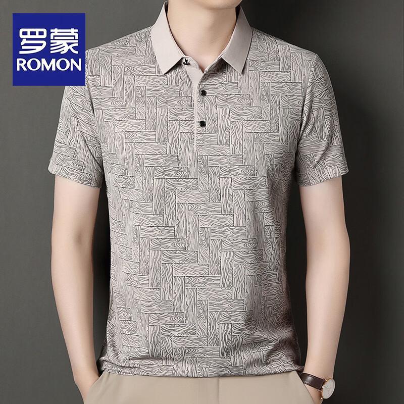 ROMON Men s Luxury Wrinkle-Resistant Business Polo Shirt XXXXL