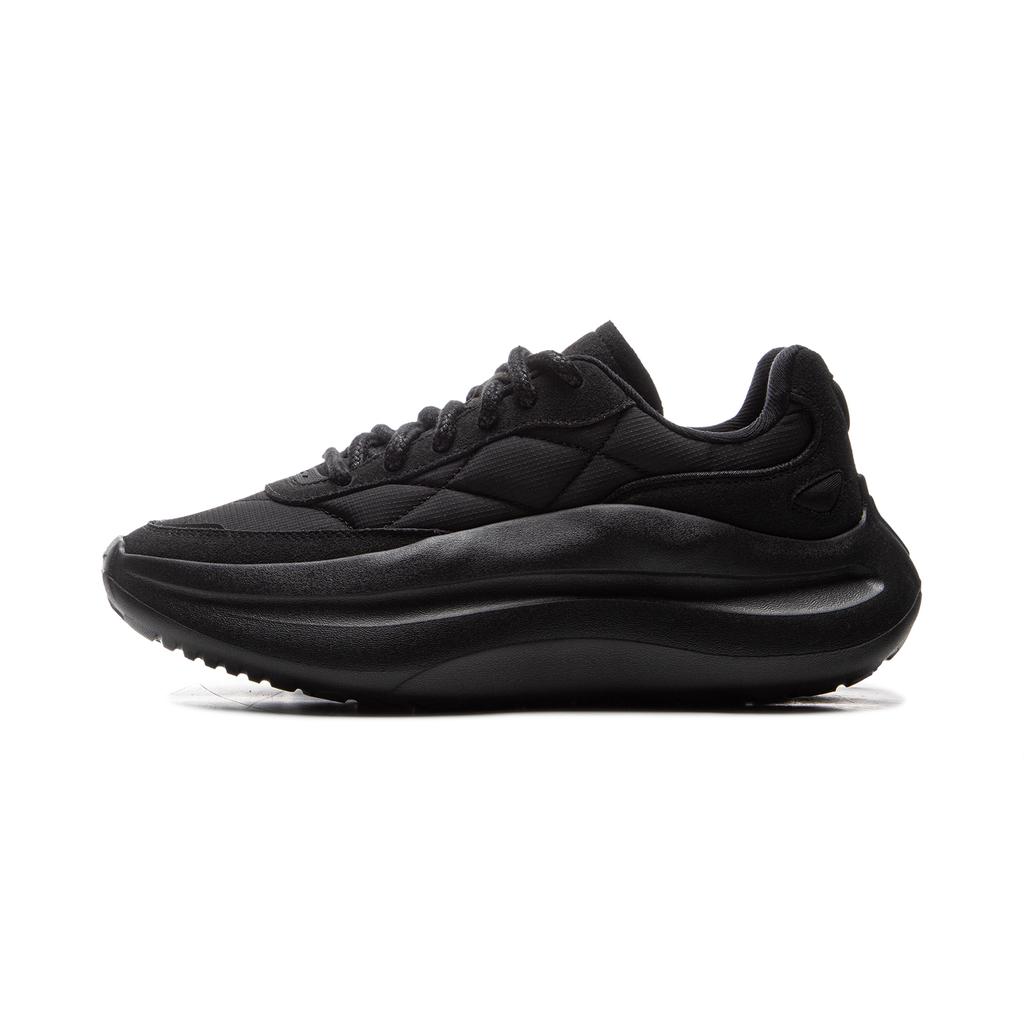 Li Ning Cloud Wave Lace Versatile Fashion Shock Absorption Non-Slip Wear-Resistant Low-Top Casual Shoes Women Casual Shoes Black AGLU300-1