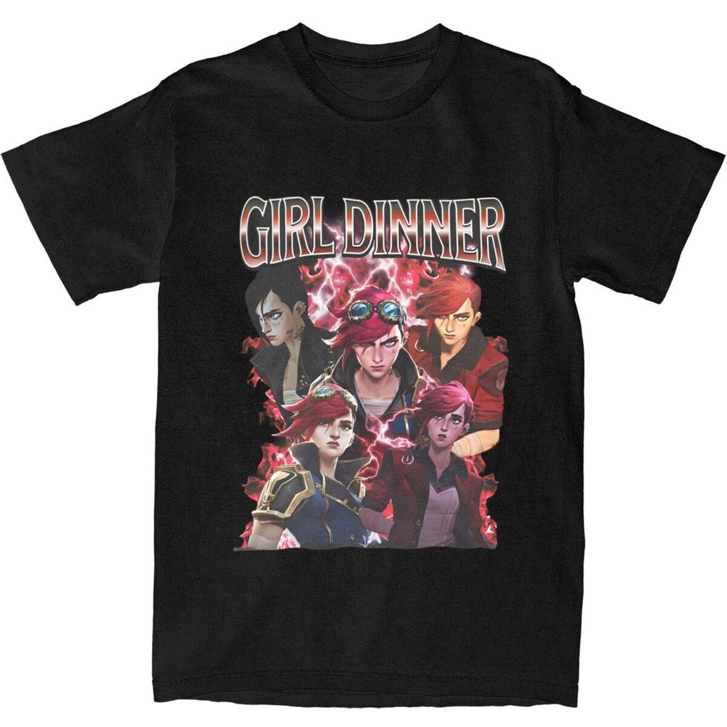 Vintage Jayce And Viktor Arcane Bootleg Tee Shirt for Men Women Gift T Shirts 100% Cotton Clothes