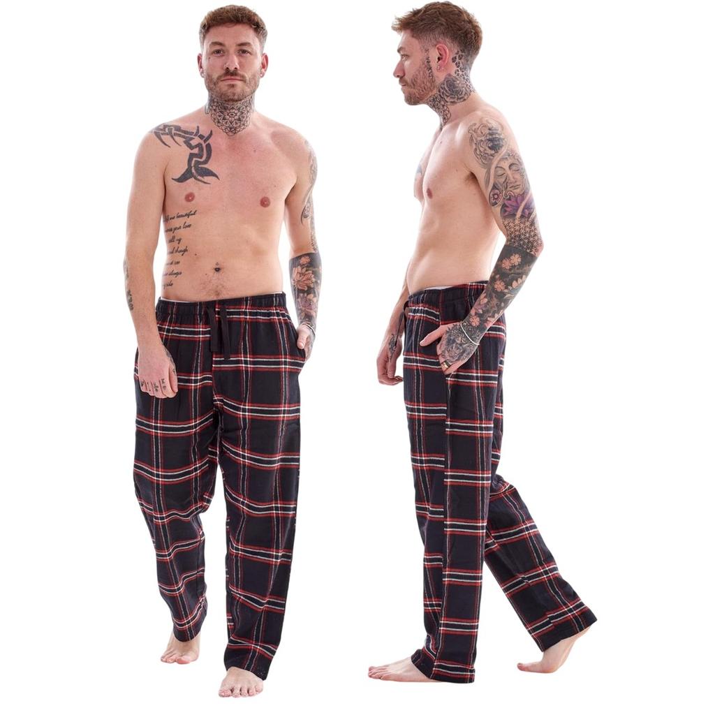 Keanu Men's Flannel Checked Lounge Pants (Pack of 2)