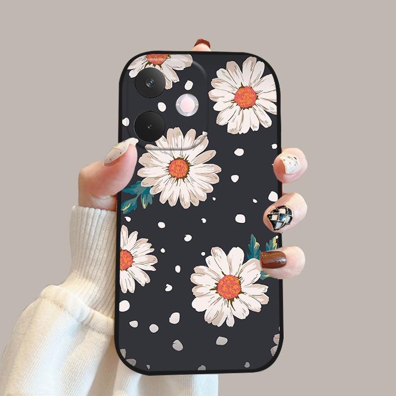 Dla Oppo A5 Pro 5G Miękkie Etui Kwiaty Moda Silikonowe TPU Zderzak Telefonu Pokrowiec Dla Oppo A 5 Pro 5G Urocze Ochronne Etui Fundas