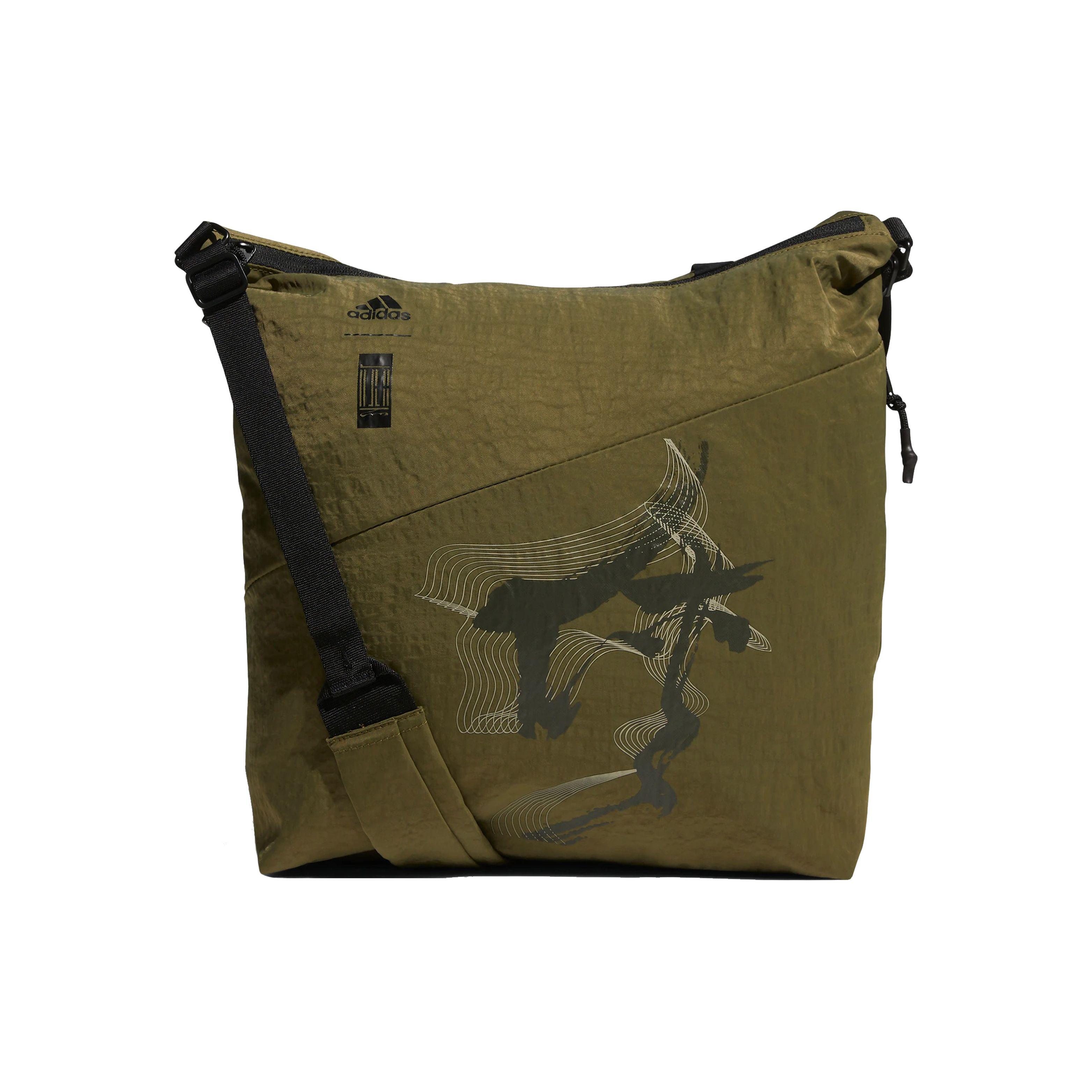 

Adidas Wuji Series Large Capacity Printed Zipper Messenger Bag Unisex Shoulder Bag Olive-Green HE2673 Olive Green