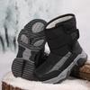 Rutschfeste und verschleißfeste High-Top-Schneestiefel für Kinder mit Plüschisolierung, Baumwollschuhe, Herren- und Damenschuhe