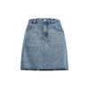 Qiusyiren Relaxed Ink Print A-Line Denim Skirt