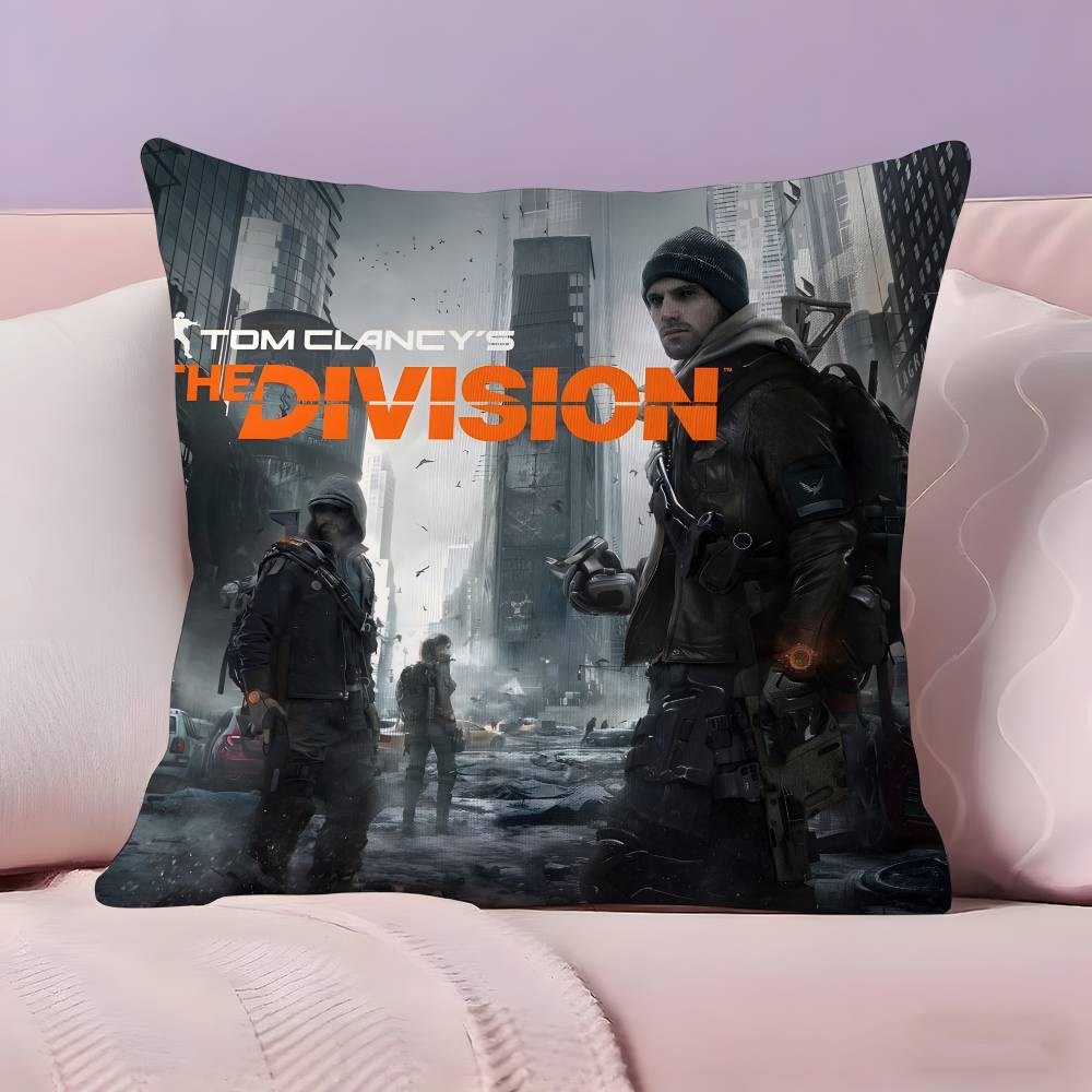 Игра Tom Clancys The Division 2 Наволочка Наволочка Ультрамягкая Приятная к коже Ткань Комфорт как облако и Скрытая молния 12x12Inch
