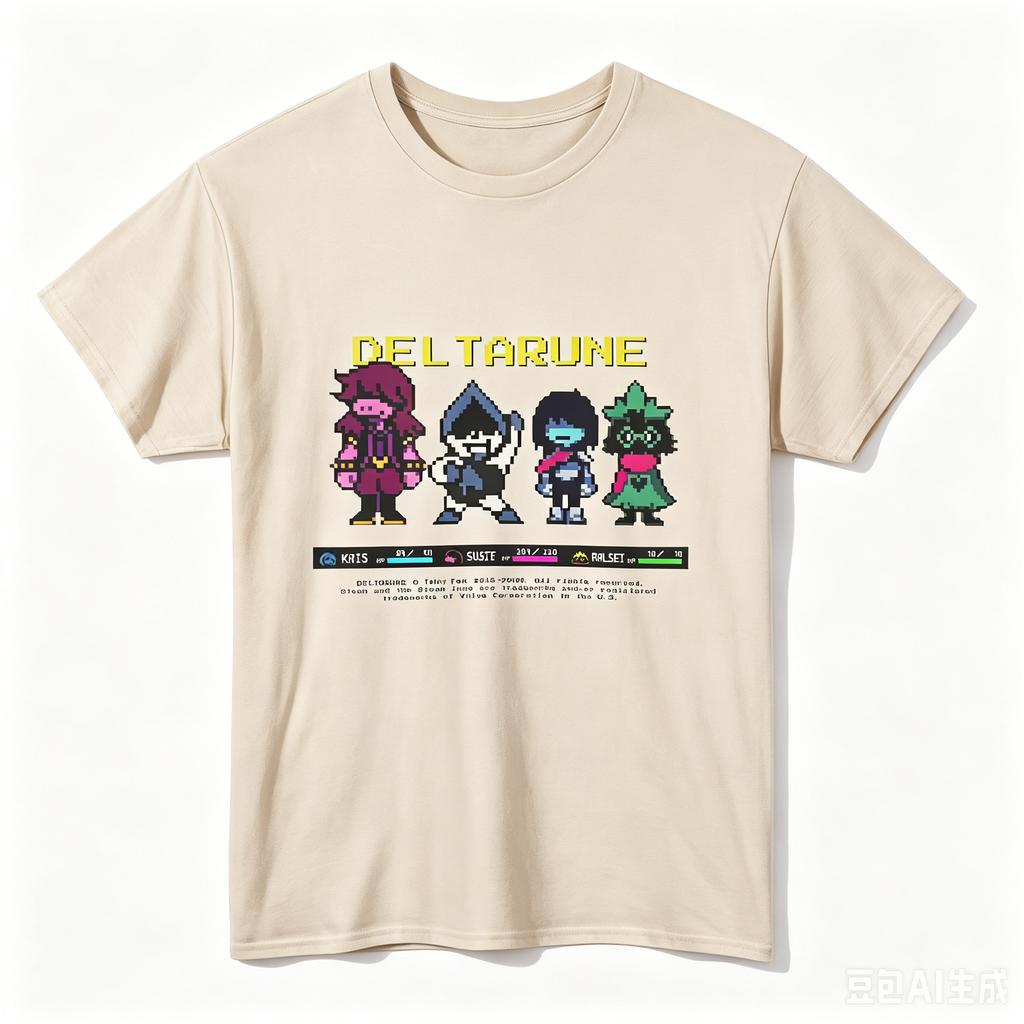 Camiseta de Pixel Art de Deltarune Camiseta Retro de Jugador de RPG Nuevo de Verano 2026 Ropa Unisex Unisex Camiseta de Algodón Oversize Street Wear Y2K