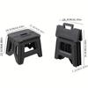 Folding Step Stool Strong Load-bearing Heavy-Duty Chair Travel Use Compact Collapsible Chair with Handle Camping Supplies