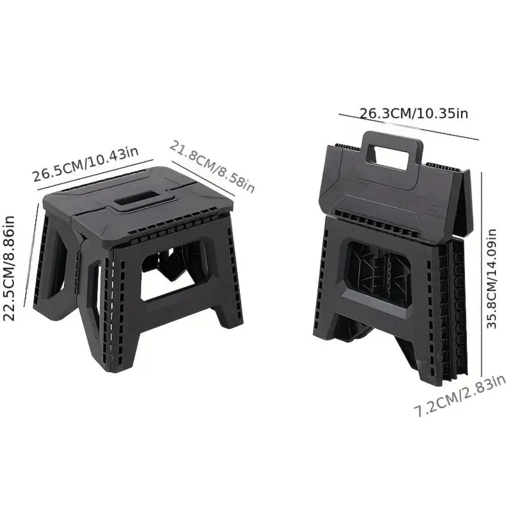 Sgabello con gradino pieghevole Sedia resistente e portante per carichi pesanti Uso da viaggio Sedia pieghevole compatta con maniglia Forniture da campeggio