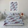 "Red A Logo with White Swirling Design" Print Bedding Set Duvet Cover Pillowcases (1* Duvet Cover 2* Pillowcases Do Not Include Comforter)