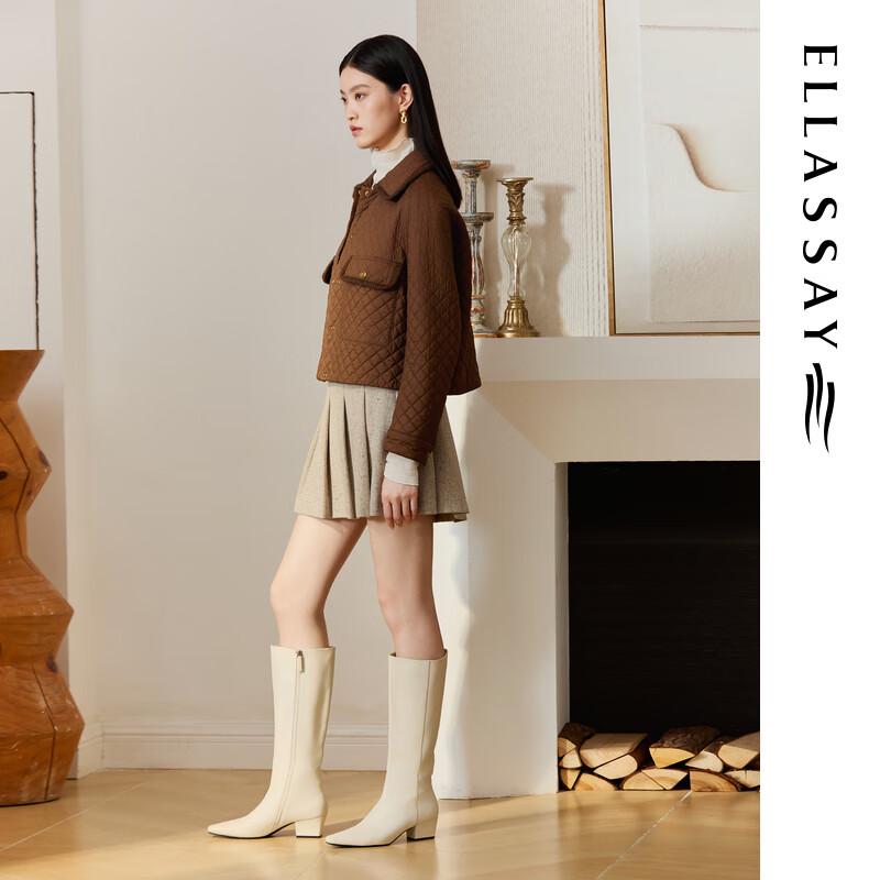 ELLASSAY Women's Casual Quilted Padded Jacket