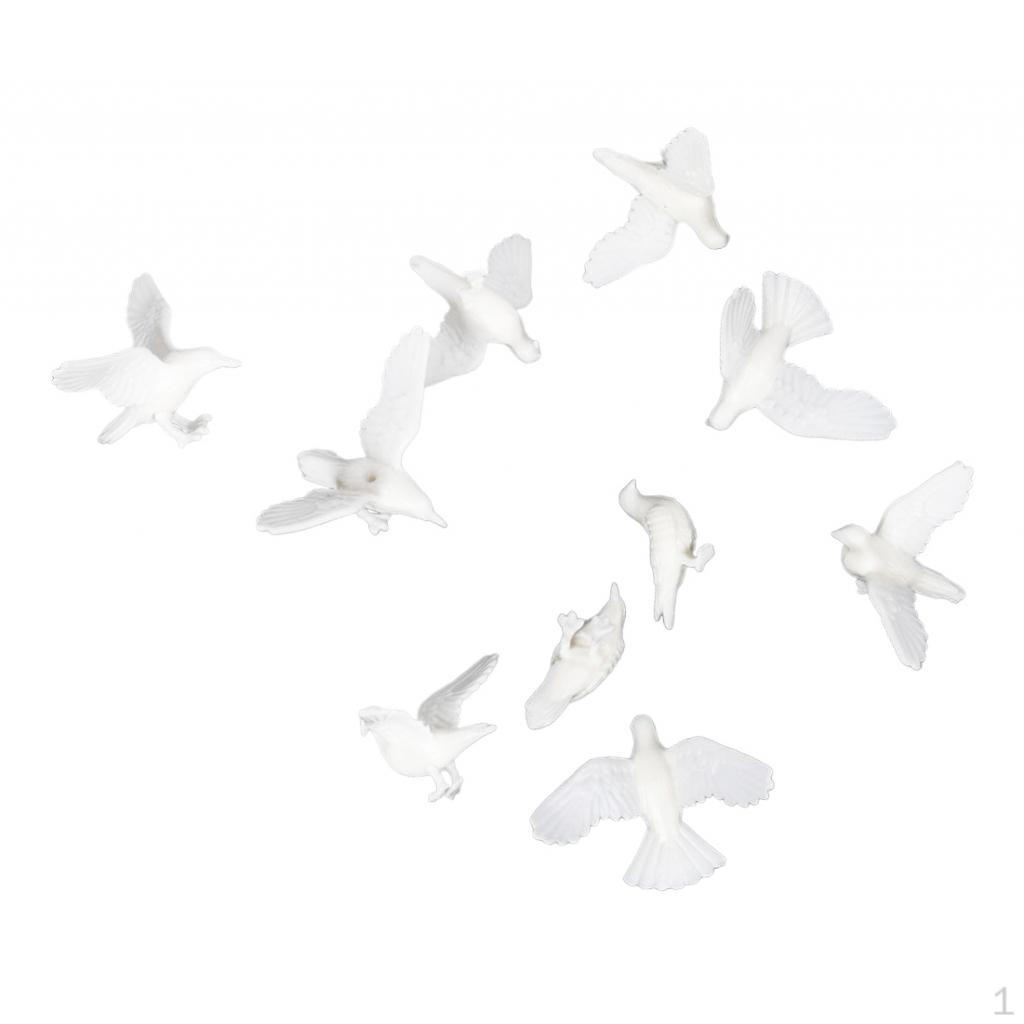 

10 мини-пластмассовых изделий из смолы, ландшафтный дизайн, голубь, животное, домашнее животное, декор кукольного домика L