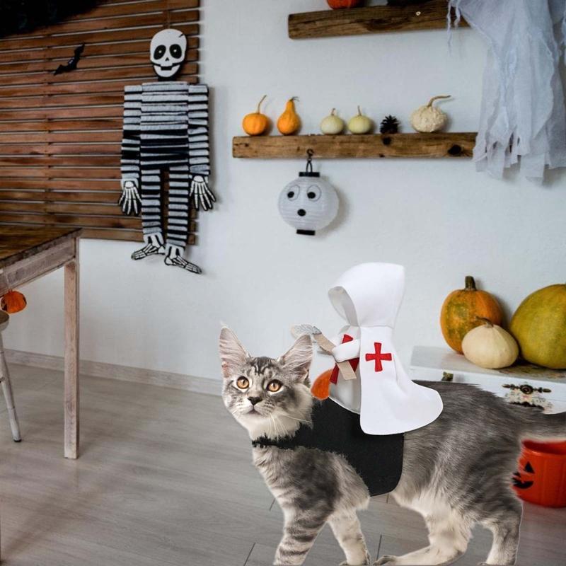 Funny 3D Knight Killers Costume for Dogs Pet Holiday Accessories Halloween Suitable for Cats and Dogs