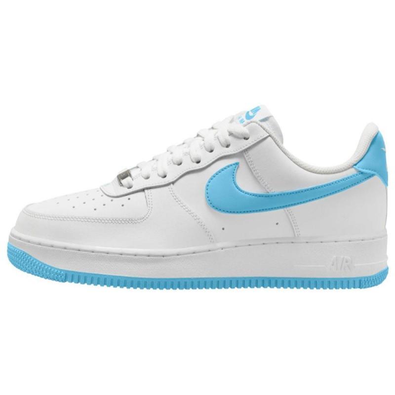 Nike Air Force 1 Low '07 White Aquarius Blue Sneakers FQ4296-100