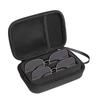 Eyeglasses Travel Carrying Case Scratchproof 2 Slot Sunglass Bag with Straps Shock Resistant Glasses Zippered Organizers