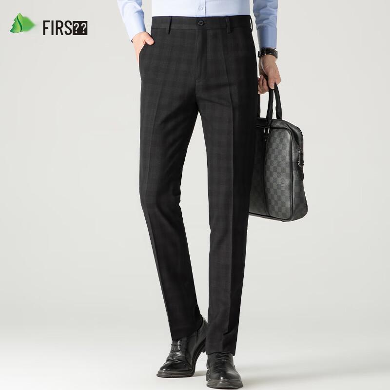 Shanshan Men s Wrinkle-Free Straight-Leg Business Dress Pants 40