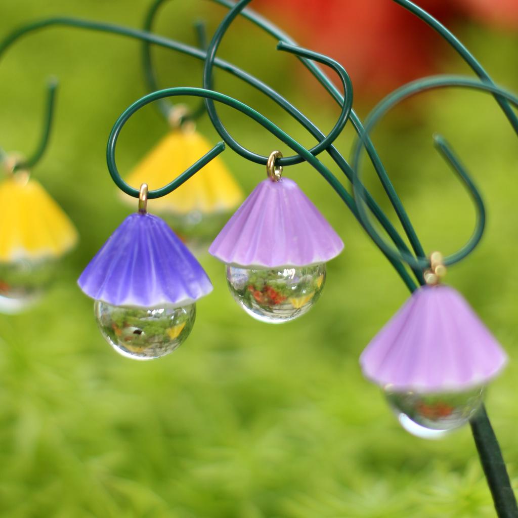 9 colorful fan-shaped garden bonsai plugins, fake flower plugins, crystal clear water droplets, carefully prepared gifts